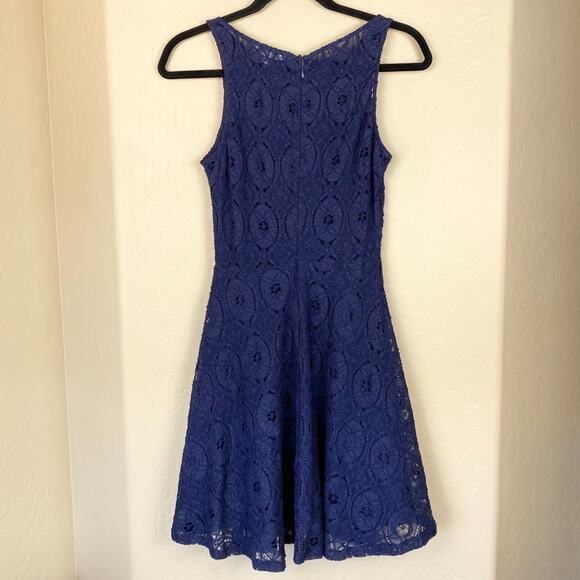 BB Dakota Renley Lace Fit & Flare Minidress - Navy - Picture 3 of 6